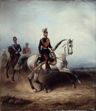 Frederik III Wilhelm op het Bornstedter Veld door Hermann Meyerheim